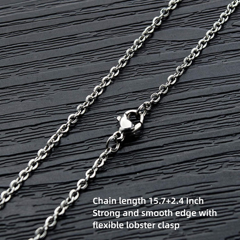 Ti-SPIRIT Couple Cross Necklace His and Hers Gold Black Stainless Pendant with Chain Amulet