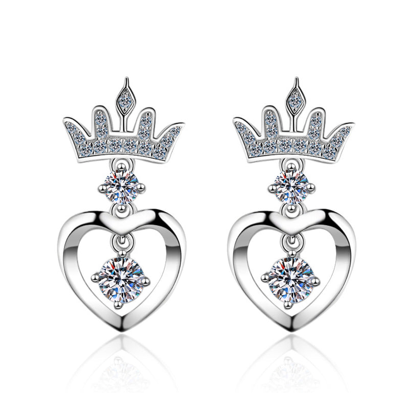 TUTELLA Queen's Crown 0.72CT Moissanite Jewelry Earring