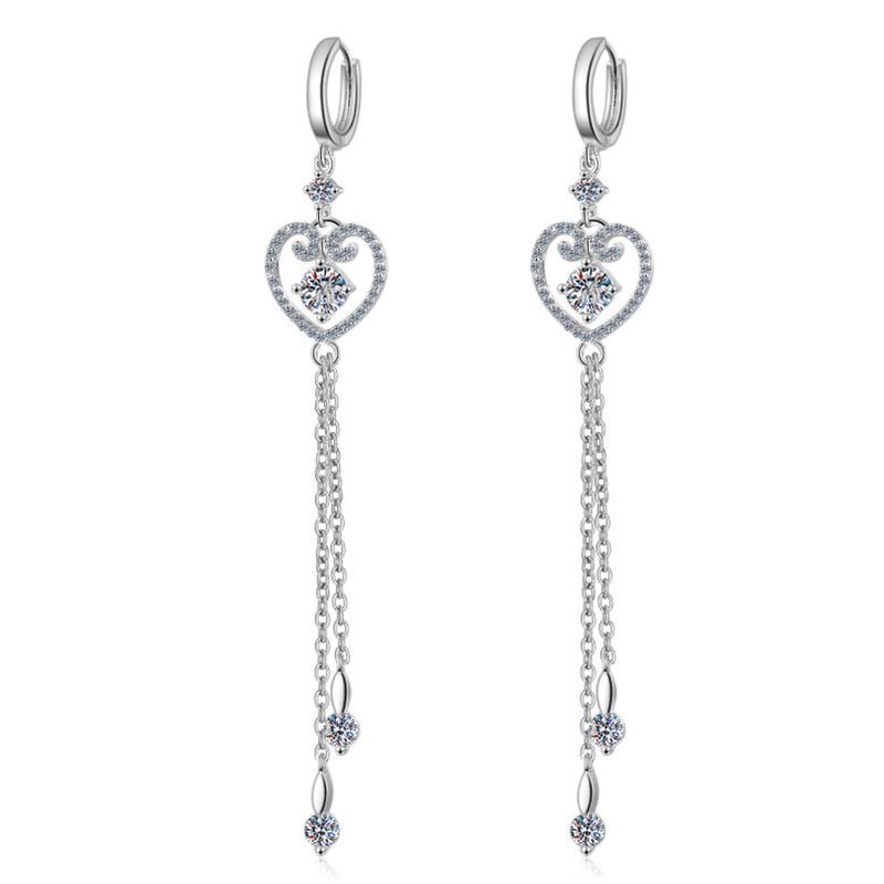 TUTELLA Drop of Your Heart 1CT Moissanite Jewelry Earring
