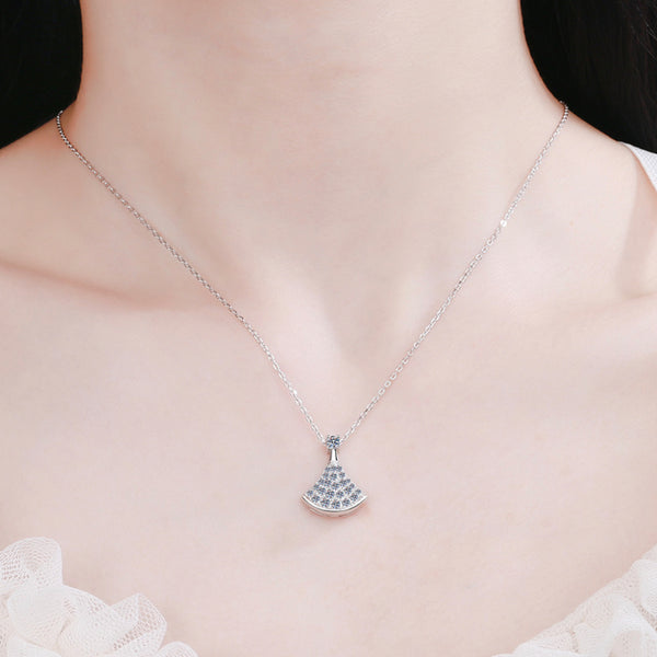 TUTELLA Petticoat 0.62CT Moissanite Jewelry Pendant Necklace Collarbone Chain