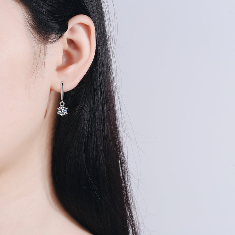 TUTELLA 6-Prong 0.5CT 1CT Moissanite Jewelry Earring
