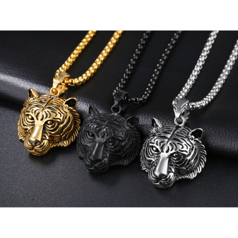 18ct Gold Plated Tiger Necklace | Indie Jewelry Design | Three Fleas