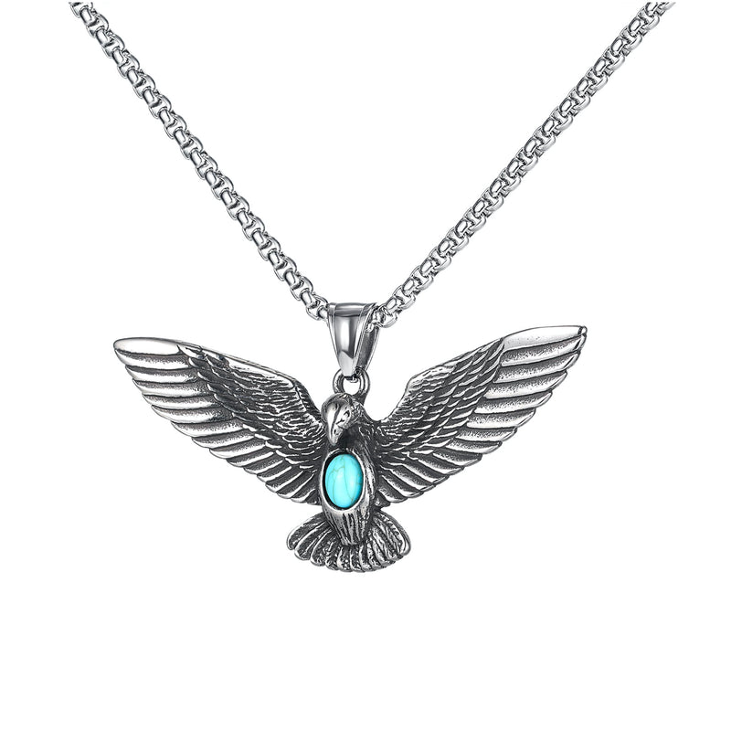 Ti-SPIRIT Pigeon Dove 项链银色不锈钢吊坠带链护身符