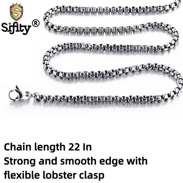 Ti-SPIRIT 虎头项链金银不锈钢吊坠配链护身符