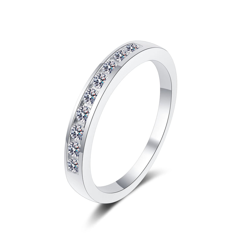 TUTELLA 9 Stars 0.27ct Moissanite Wedding Band Engagement Ring