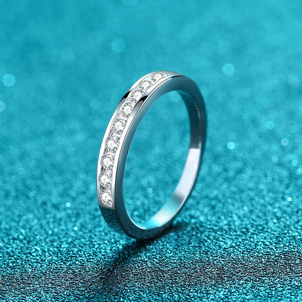 TUTELLA 9 Stars 0.27ct Moissanite Wedding Band Engagement Ring